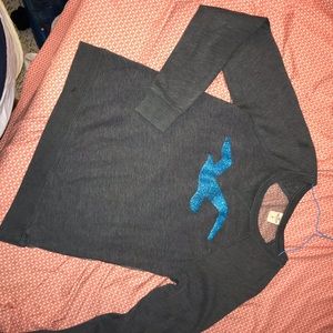 Medium Hollister crew neck, sheer back pullover